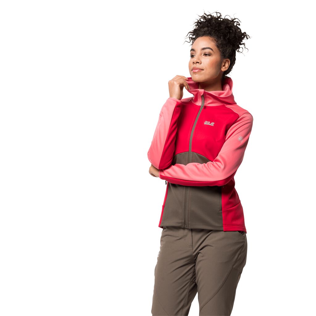 Jack Wolfskin MOUNT ISA FLEECE Vestes Femme Rouge - OMTEUVR-16